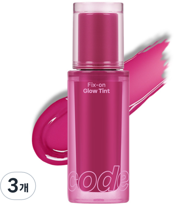 코드글로컬러 픽스온 글로우 틴트, 05 딥베리, 4.2g, 3개