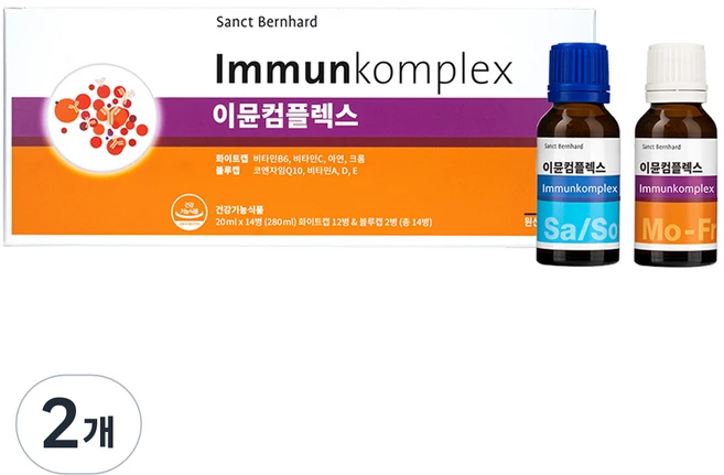 크로이터하우스상트베른하르트 이뮨컴플렉스 마시는 액상 멀티비타민 주중 20ml x 12p + 주말 20ml x 2p 세트, 280ml, 2개 - 쿠팡