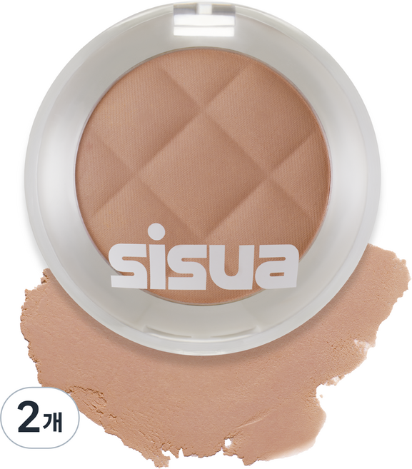 시수아 버터 와플 도우 블러셔 8g, NO 3 허니 우롱, 2개