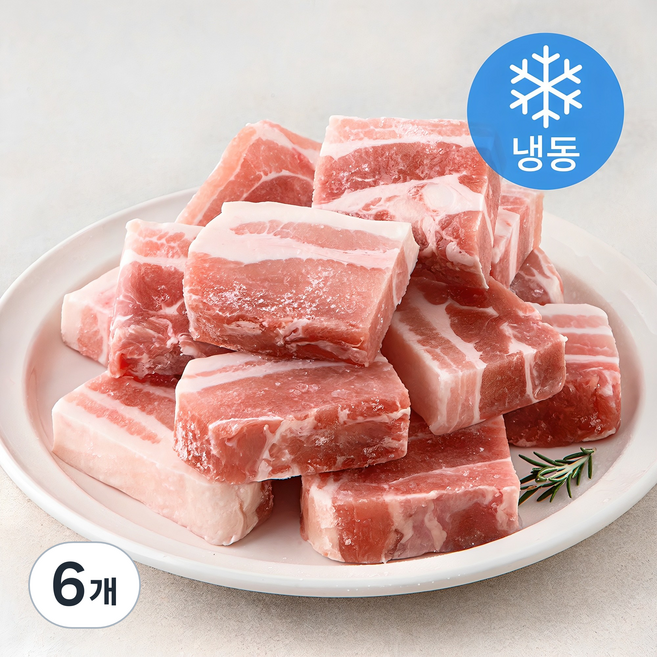 미트코리아 벽돌 삼겹살 (냉동), 1kg, 6개