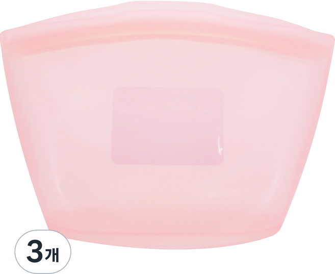 실리팟 프리미엄 실리콘 지퍼백 피치 L, 3개, 1.5L