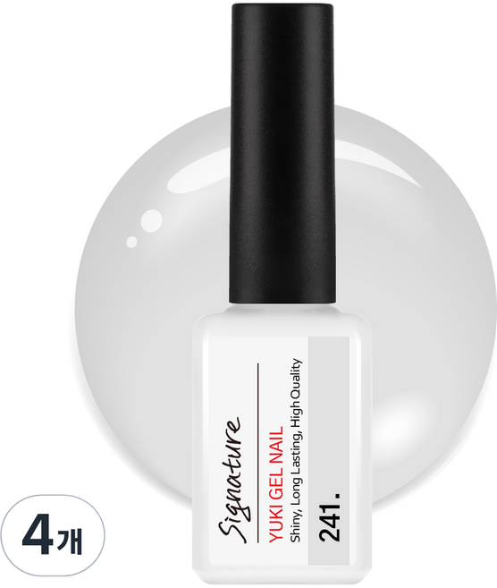 유키 시그니처 젤네일, 241호 베이비그레이, 7g, 4개