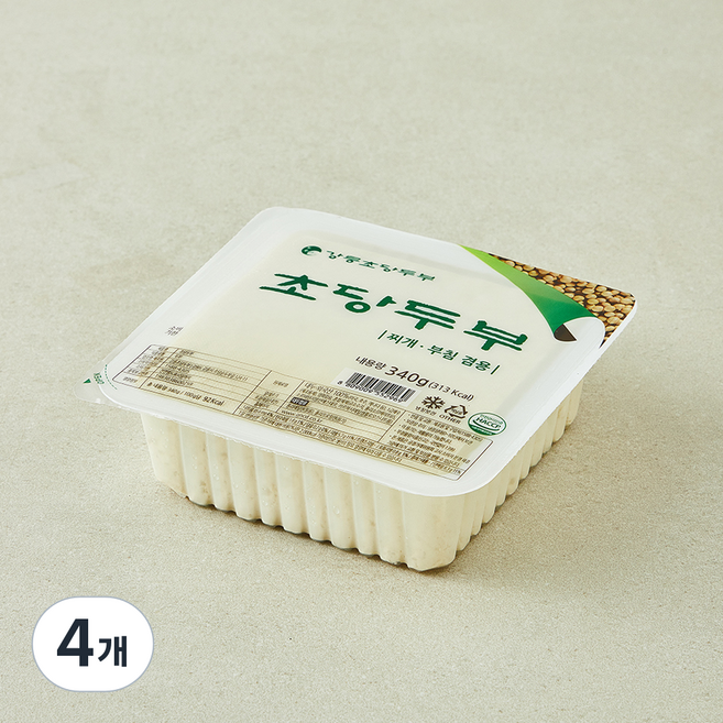 강릉초당두부 초당두부, 340g, 4개