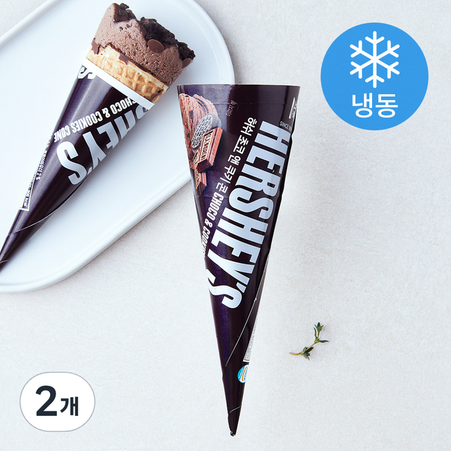 허쉬 초코 앤 쿠키 콘 (냉동), 150ml, 1개입, 2개