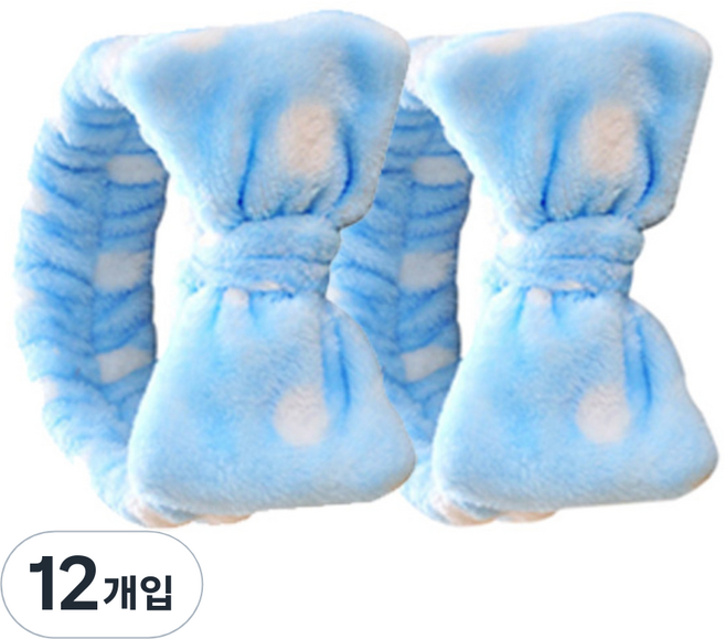 더자카 러블리 패턴 리본 머리띠, Y377LBBI228, 12개