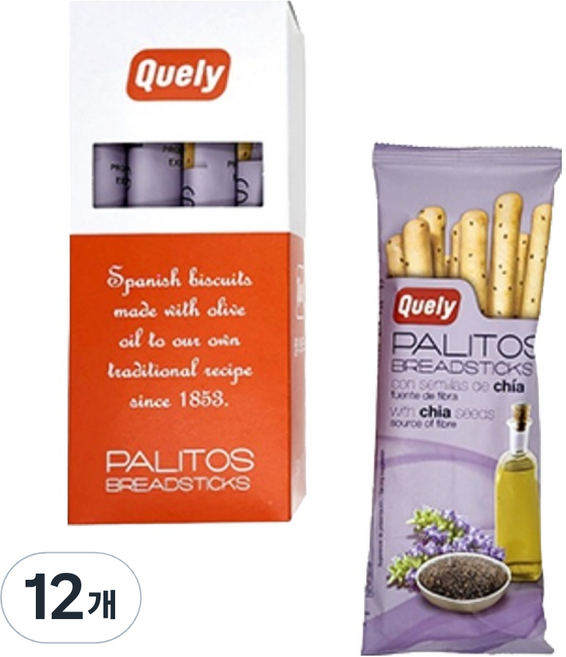 퀼리 치아씨드 브래드스틱, 50g, 12개