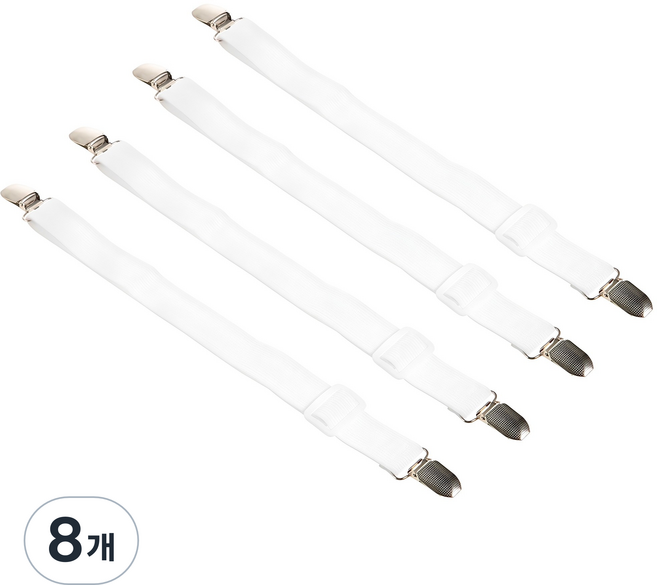 코멧 홈 침대시트 고정 집게, 화이트, 8개