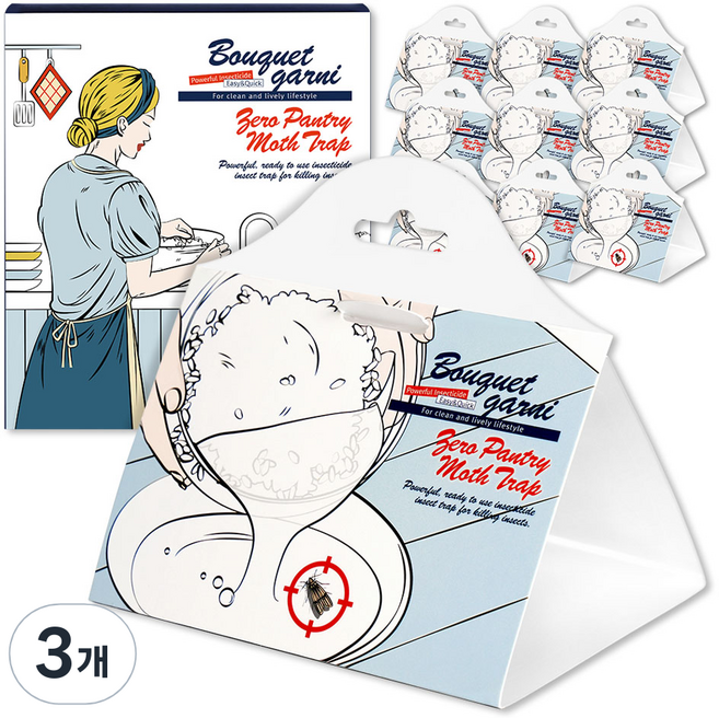 부케가르니 제로 쌀벌레 화랑곡나방 트랩 10p, 3개
