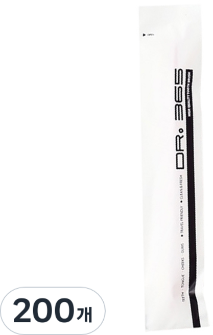 일회용 투데이 고급 미세모 원터치 칫솔 핑크, 200개, 1개입