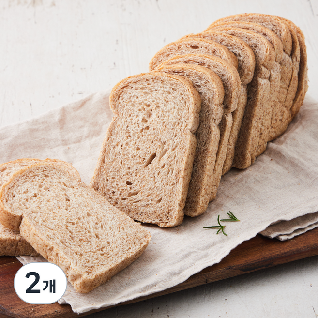 브로드카세 발효종 통밀식빵, 590g, 2개