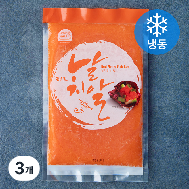 바다몰 레드 날치알 (냉동), 3개, 800g