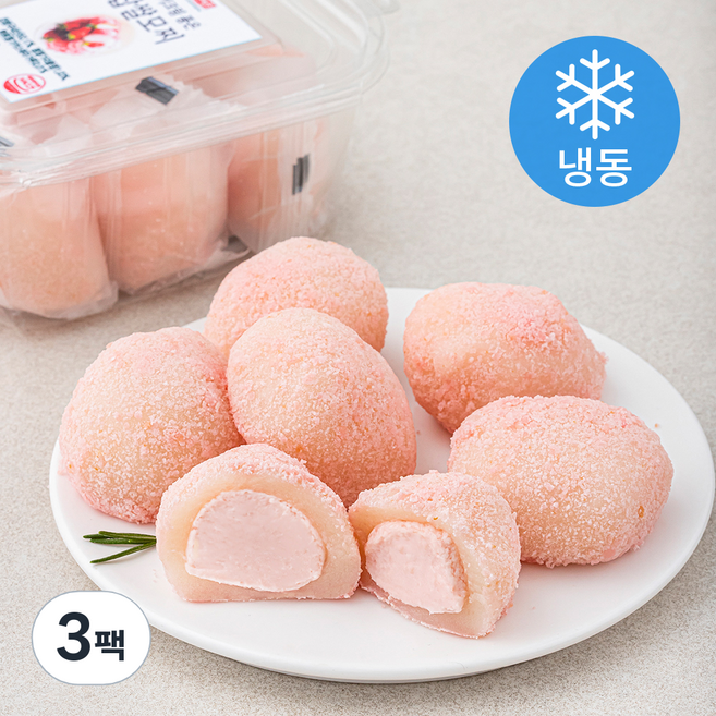 나무새 딸기크림 품은 찹쌀모찌 (냉동), 40g, 6개입, 3개