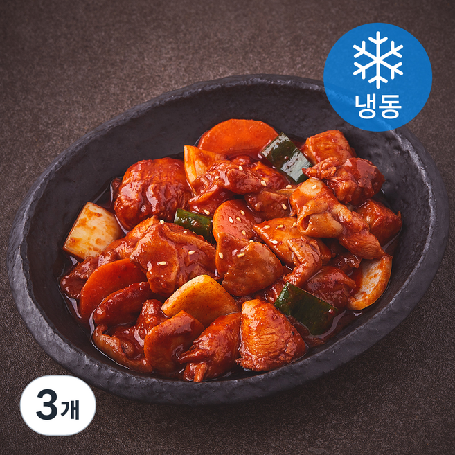 집콕집국 춘천식 닭갈비 (냉동), 350g, 3개