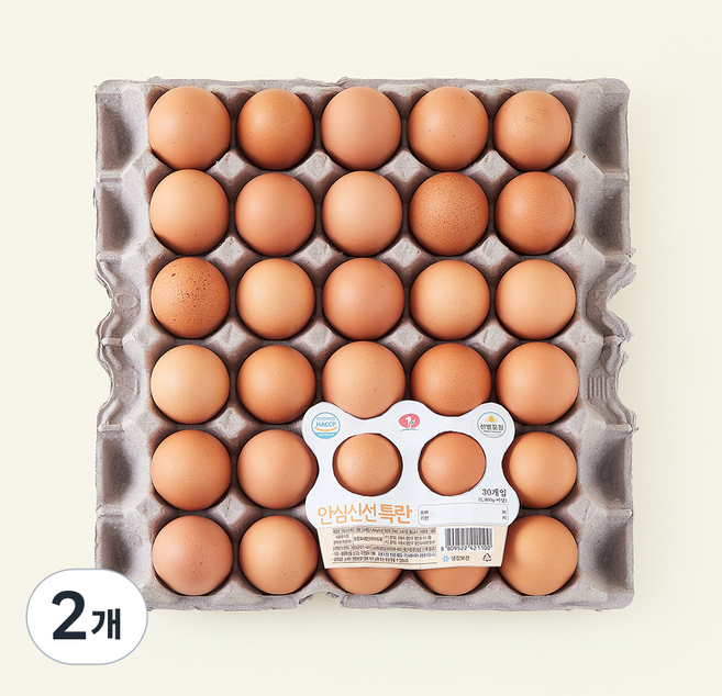 농업회사법인(주)이도팜 안심 신선특란 1.8kg, 2개, 30구