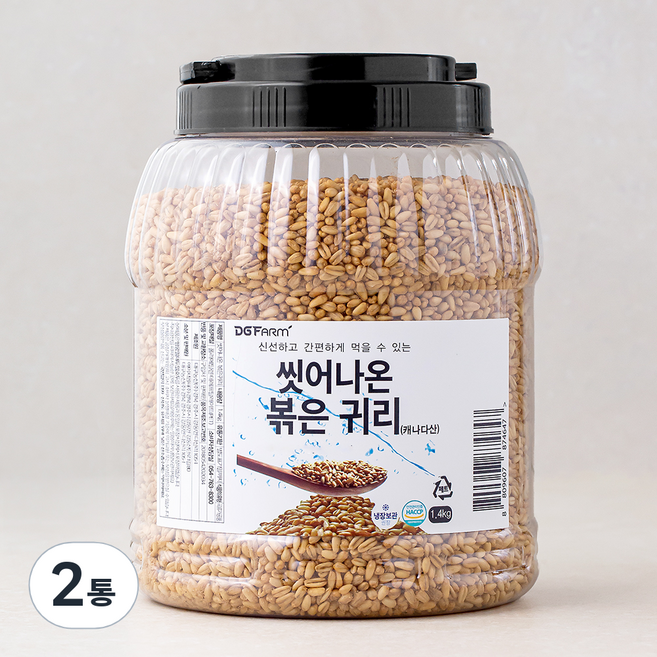 대구농산 씻어나온 볶은귀리, 1.4kg, 2통