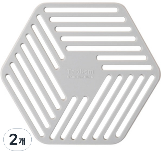 테이블리즘 실리콘 내열 인덕션 보호매트, 모던그레이, 2개