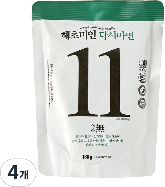 해초미인 다시마면, 4개, 180g
