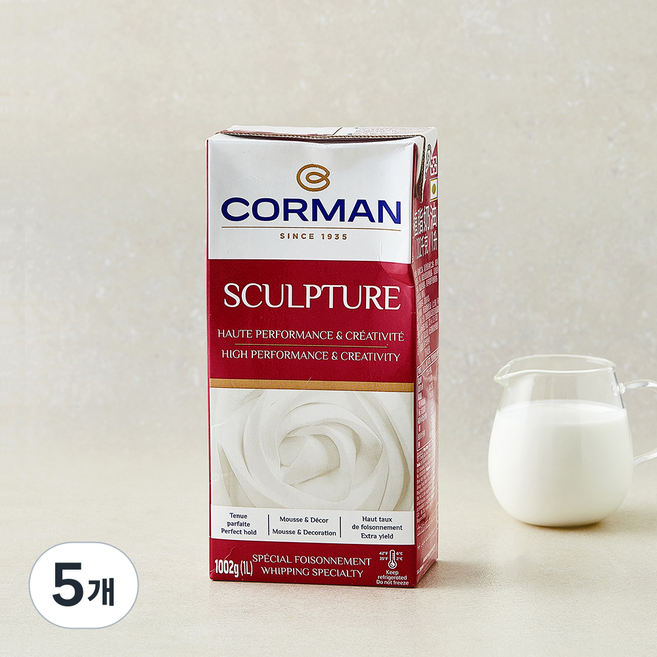 콜만 휘핑크림 스컬프쳐, 5개, 1L