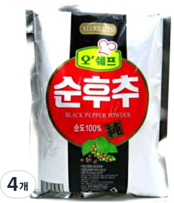 OTOKI 不倒翁 黑胡椒粉, 450g, 4個