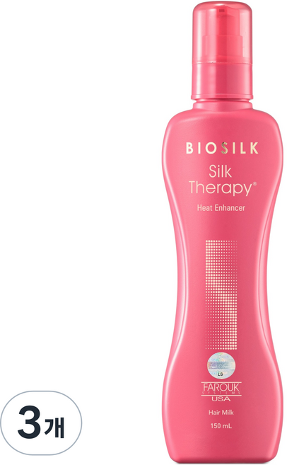 실크테라피 히트인핸서 열보호 손상 모발 강화 밀크 헤어 에센스, 150ml, 3개