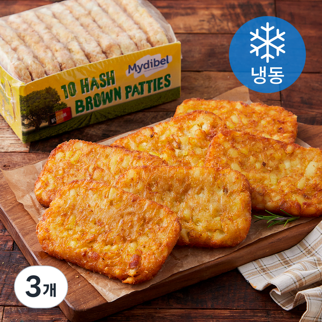 마이디벨 벨기에 해쉬브라운패티 (냉동), 3개, 640g