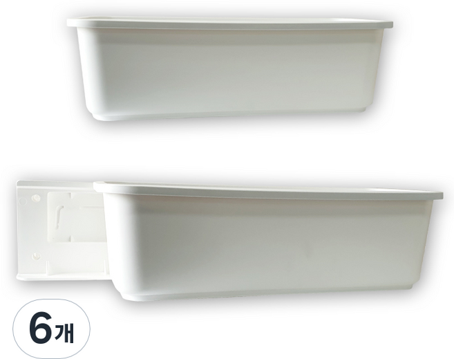 슬라이딩 싱크 선반, 6개, 화이트