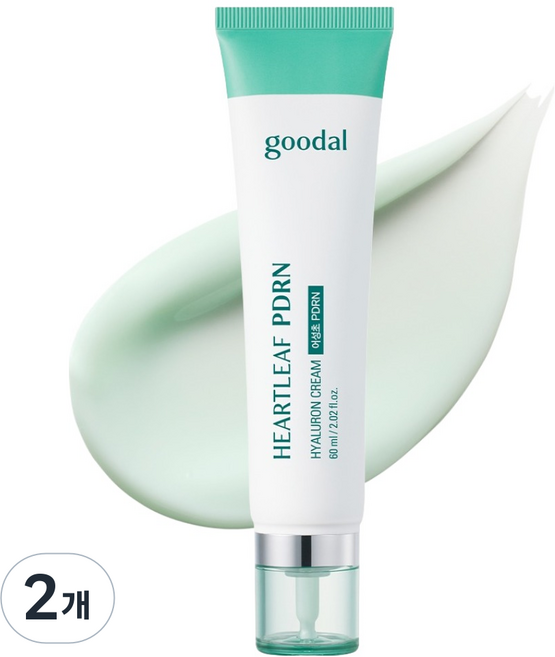 goodal 魚腥草PDRN玻尿酸深層保濕霜, 60ml, 2個