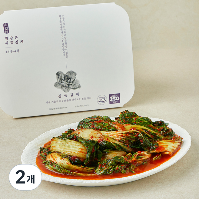 해담촌 봄동김치, 700g, 2개