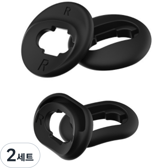 더조은셀러 갤럭시 버즈 라이브 실리콘 이어캡 윙팁, 블랙, 2세트