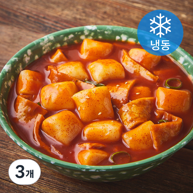 고래주방 우리쌀 한입 떡볶이 밀키트 (냉동), 506g, 3개