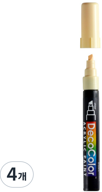 우찌다 데코컬러 아크릴마카 315 16 페일오렌지, 4개, 1색