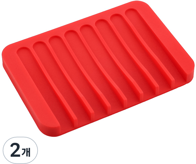 빨래판 비누 보관함, 레드, 2개