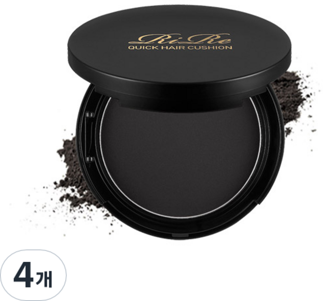 리르 퀵 헤어 흑채 쿠션 14g, 01 내추럴블랙, 4개
