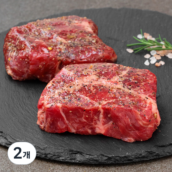 쉐프파트너 부채살 시즈닝 스테이크 (냉장), 300g, 2개