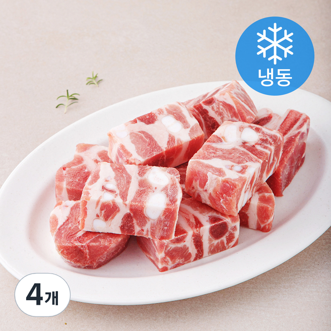 미트코리아 미국산 돼지갈비 스페어립 찜용 (냉동), 800g, 4개