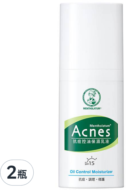 MENTHOLATUM 曼秀雷敦 台灣公司貨 Acnes抗痘控油保濕乳液, 2瓶, 45g