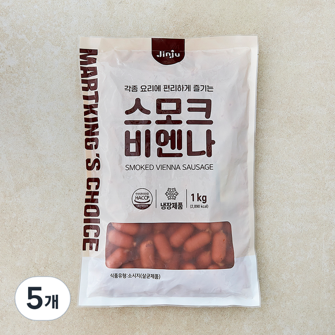마트킹스초이스 스모크 비엔나, 1kg, 5개