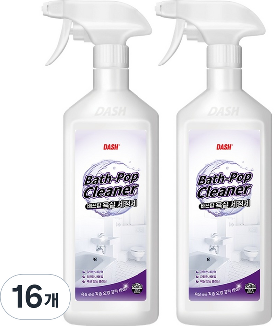 DASH 배쓰팝 욕실청소세제, 750ml, 16개
