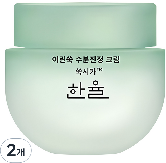 한율 어린쑥 수분진정 크림, 55ml, 2개