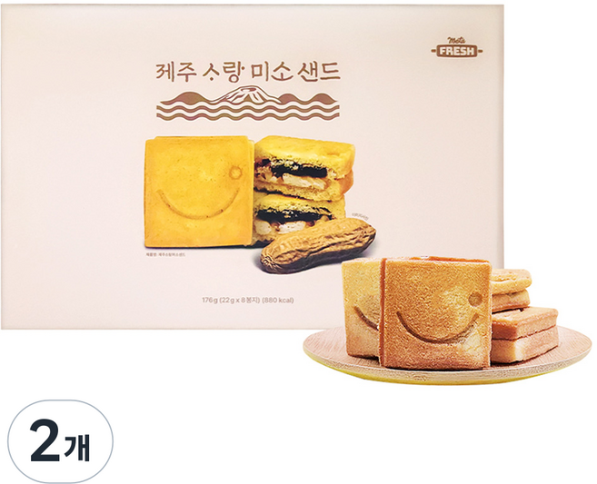 metafresh 제주 소랑 미소 샌드 8p, 2개, 176g