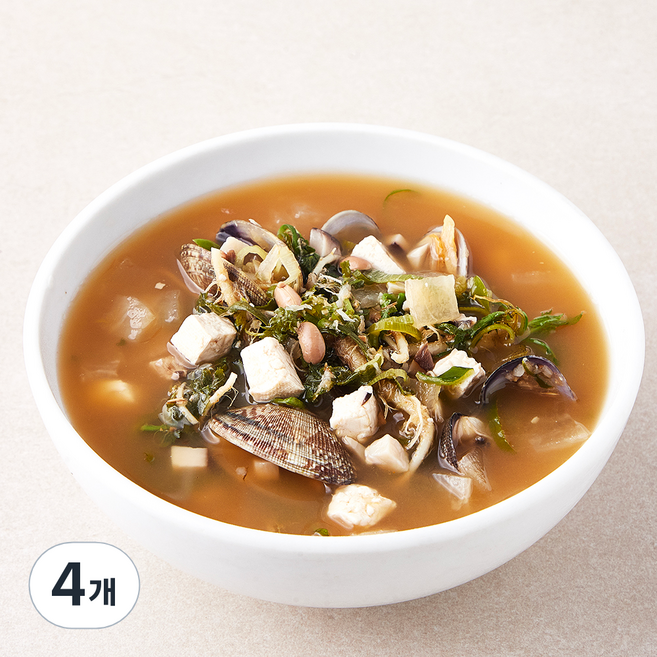 정미경키친 냉이 바지락 된장찌개, 600g, 4개
