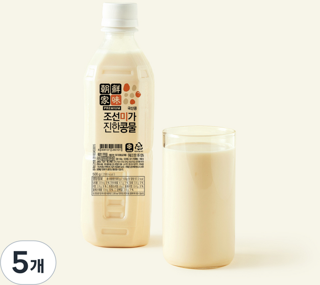 조선미가 진한콩물, 500g, 5개