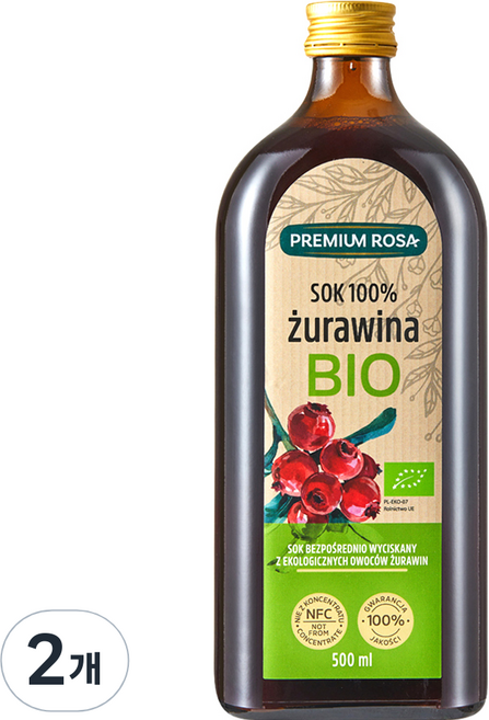 프리미엄로사 크랜베리 원액, 500ml, 2개