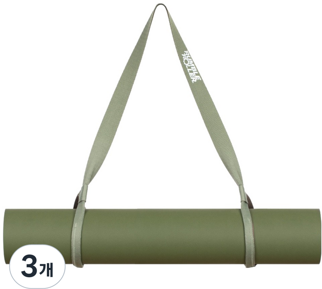 RUMBLE ROLLER 瑜珈墊背帶, 3個, 橄欖卡其色