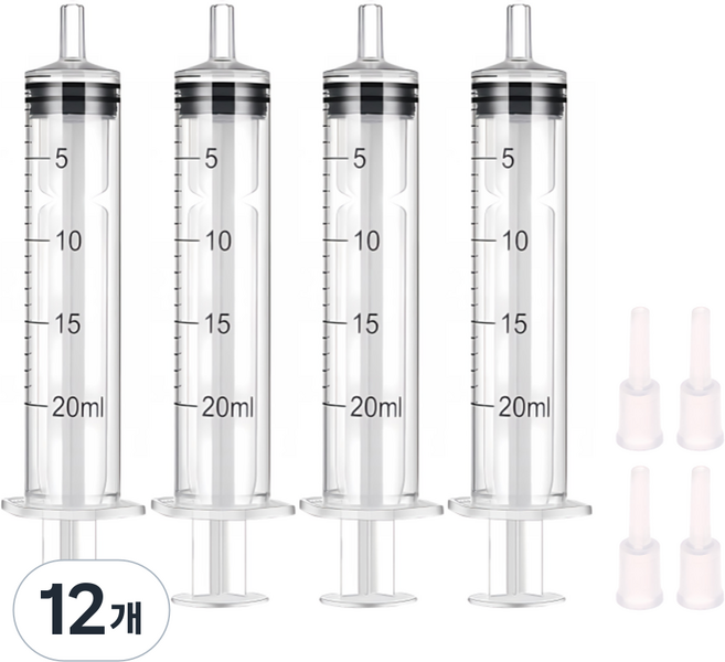 Daon Select 無限墨水補充吸墨針管 附吸墨針管 吸墨針筒 20ml, 12個, 混合色