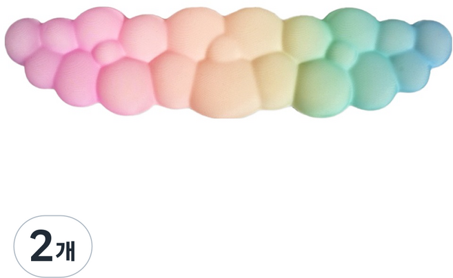 큐센 구름 팜레스트, 그라데이션 레인보우, 2개
