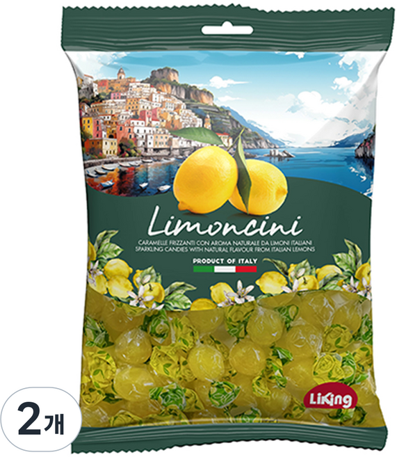 라이킹 이탈리아 포지타노 레몬캔디, 500g, 2개