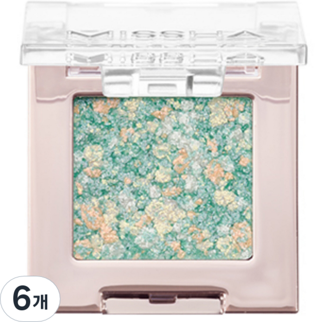 미샤 글리터 프리즘 아이섀도 2g, No 22 민트 프리즘, 6개