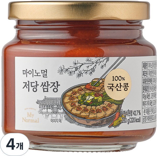 마이노멀 저당 쌈장, 230g, 4개
