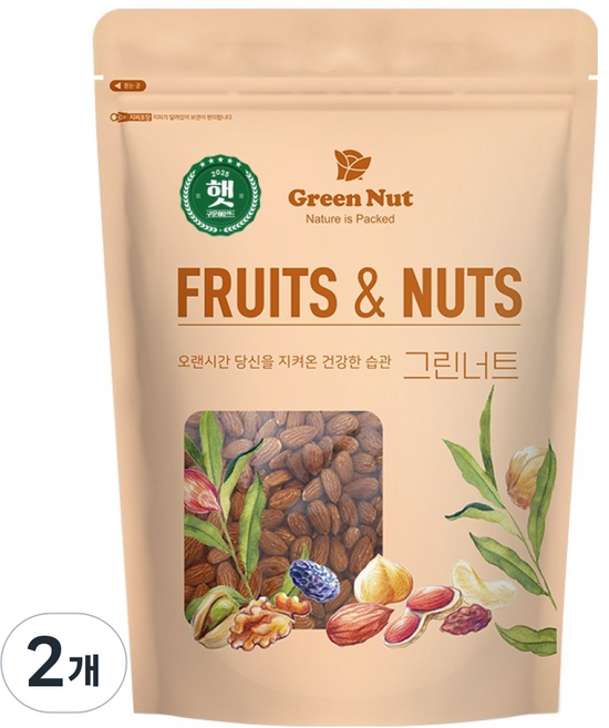 Green Nut 當年新產烘烤杏仁, 300g, 2個